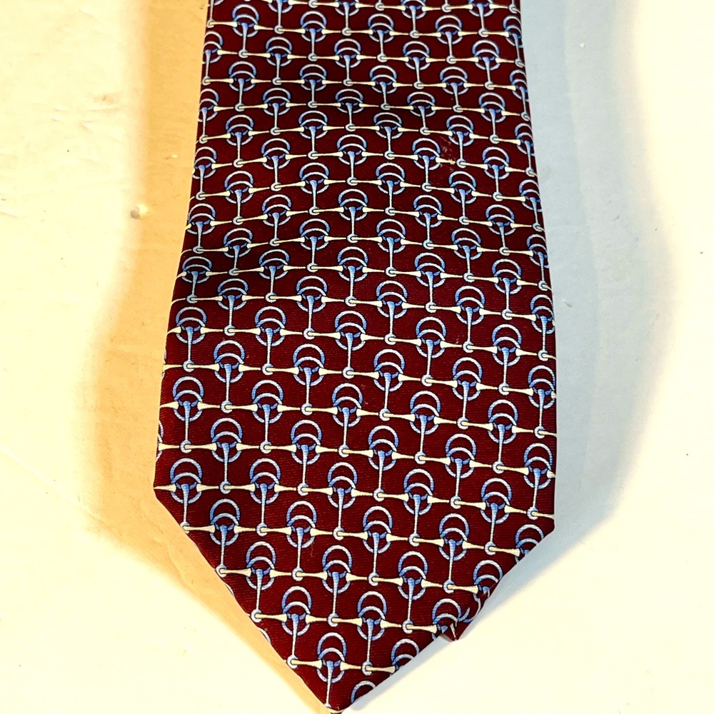 Brooks Brothers Red and White Silk Tie